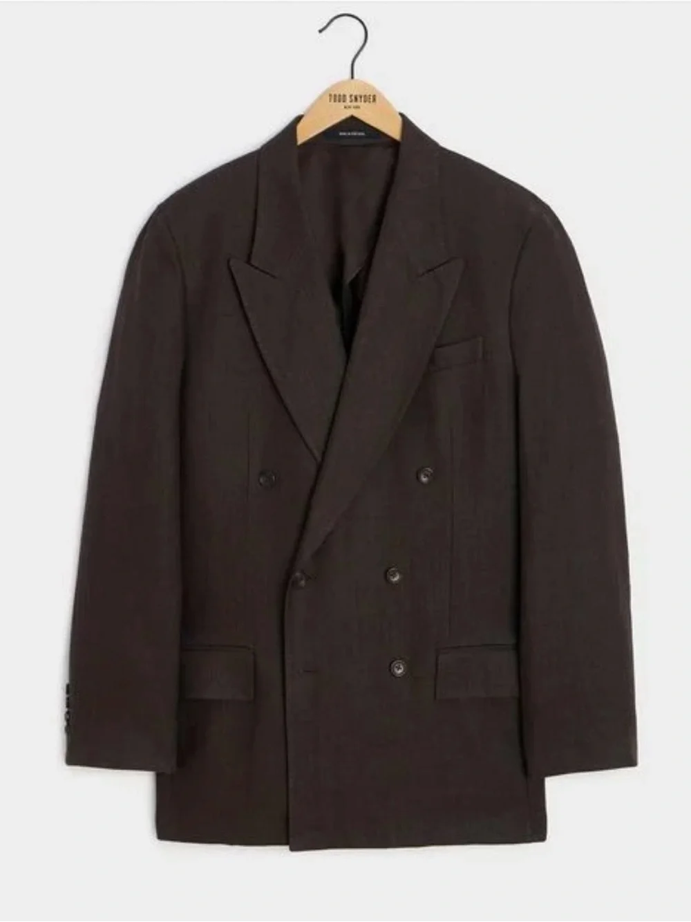 Todd Snyder Dark Brown Double-Breasted Blazer